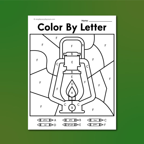 lantern color by letter