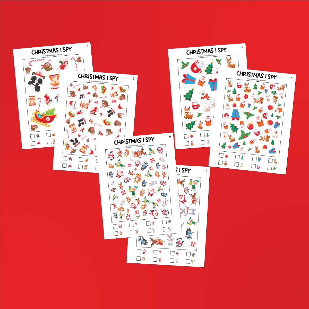 Christmas I Spy Printables – Simple Everyday Mom for Free Printable Christmas I Spy