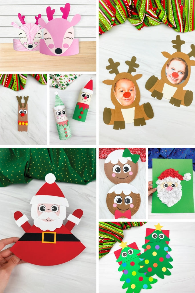 Christmas crafts for kids image collage