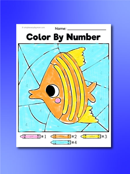 fish color by number