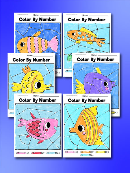 fish color by numbers