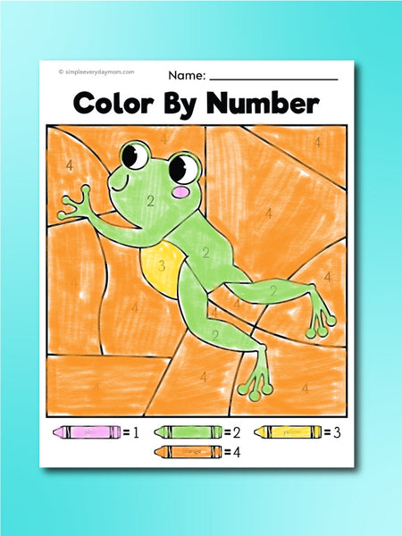 jumping frog color by number