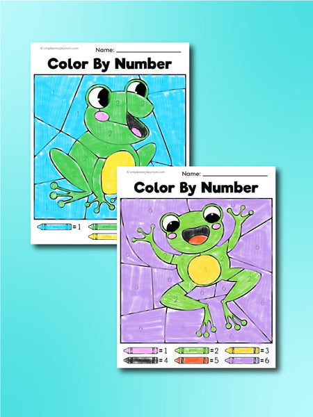 frog color by numbers