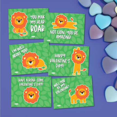 Lion Valentine Cards