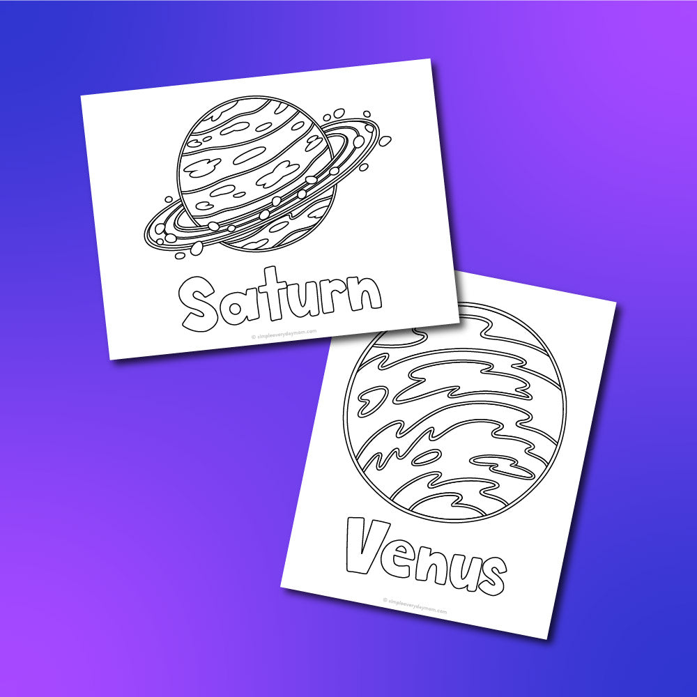 Venus Planet Coloring Page