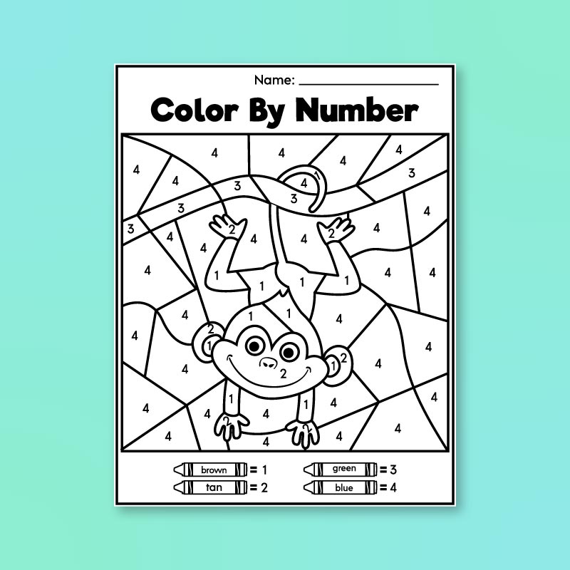 Color by Number Free Printables · The Typical Mom