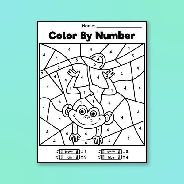 Pre K Color By Number Printables