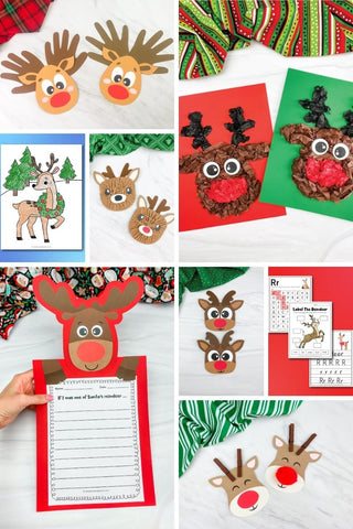 reindeer activities for kids image collage