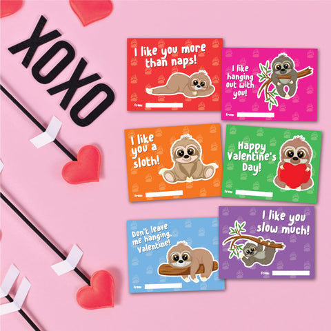 Sloth Valentine Cards