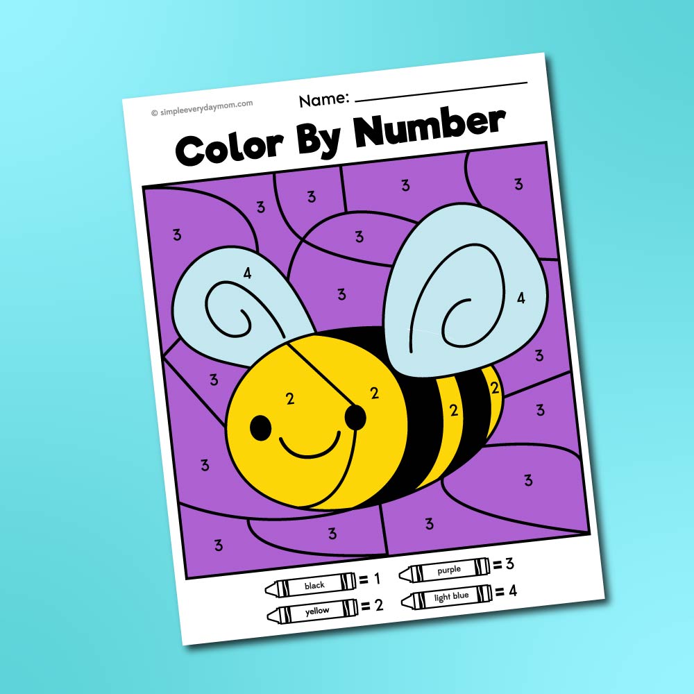 Spring Color By Number Worksheets – Simple Everyday Mom
