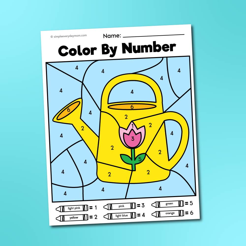 Spring Color By Number Worksheets – Simple Everyday Mom