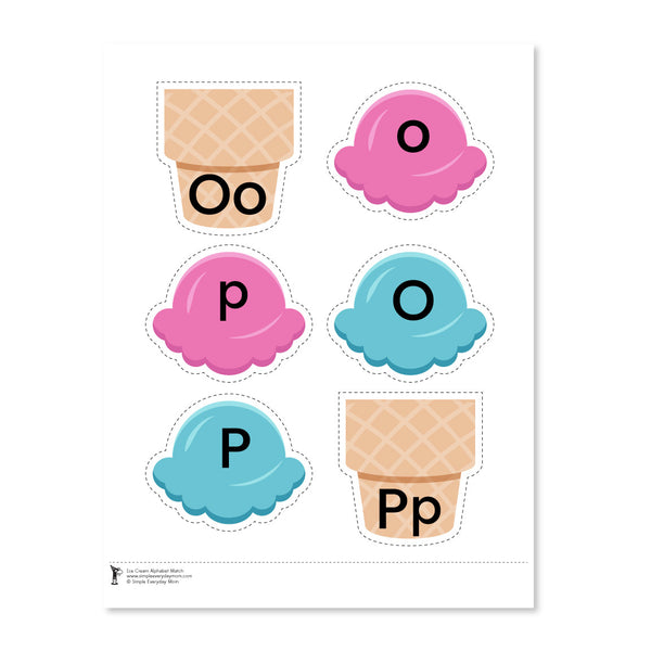 Ice Cream Letter Recognition Game