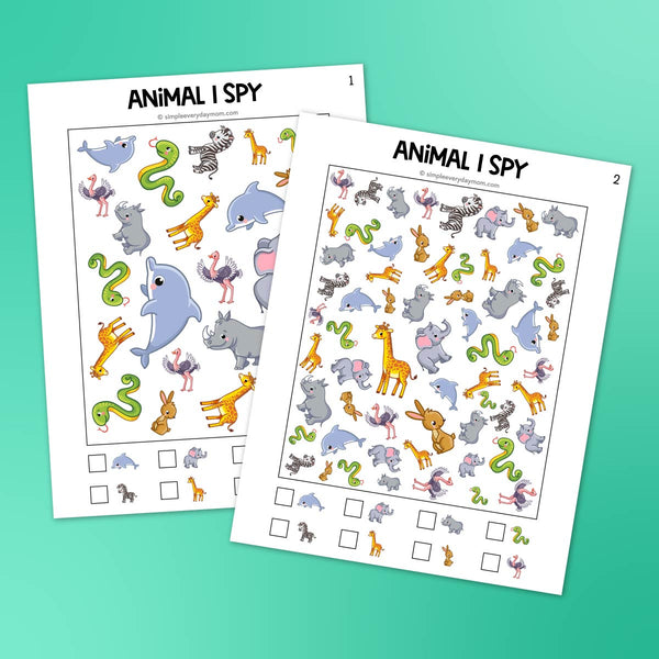 Animal I Spy Printables