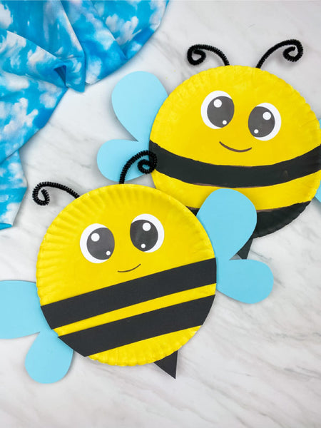 2 paper plate bee crafts