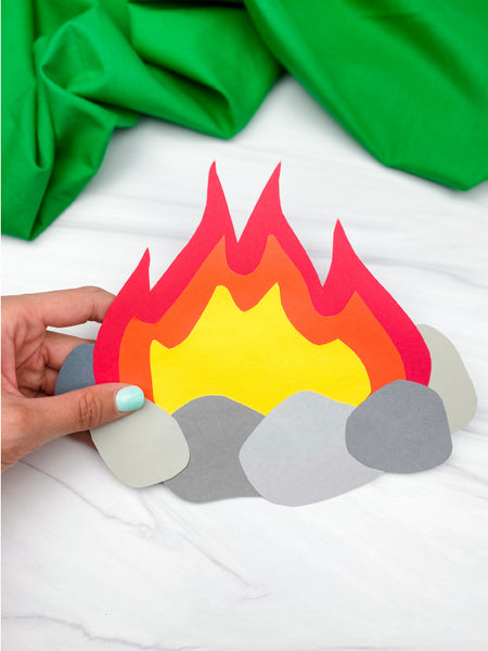 paper campfire craft for kids