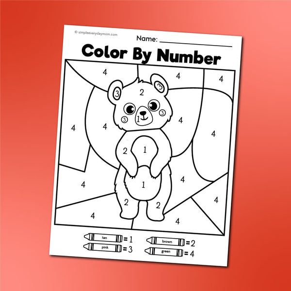 Camping Color By Number Printables