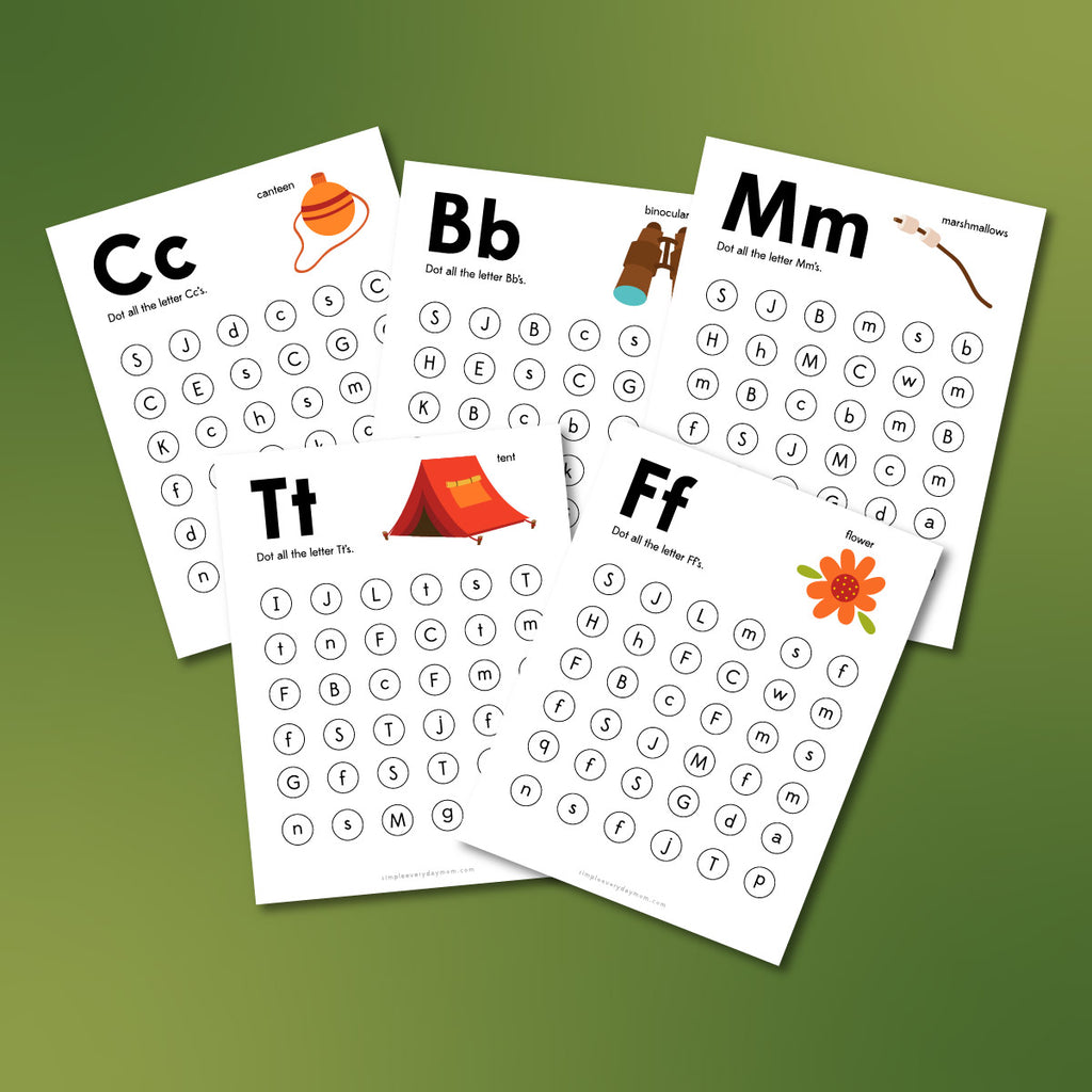 Camping Do A Dot Printables Simple Everyday Mom