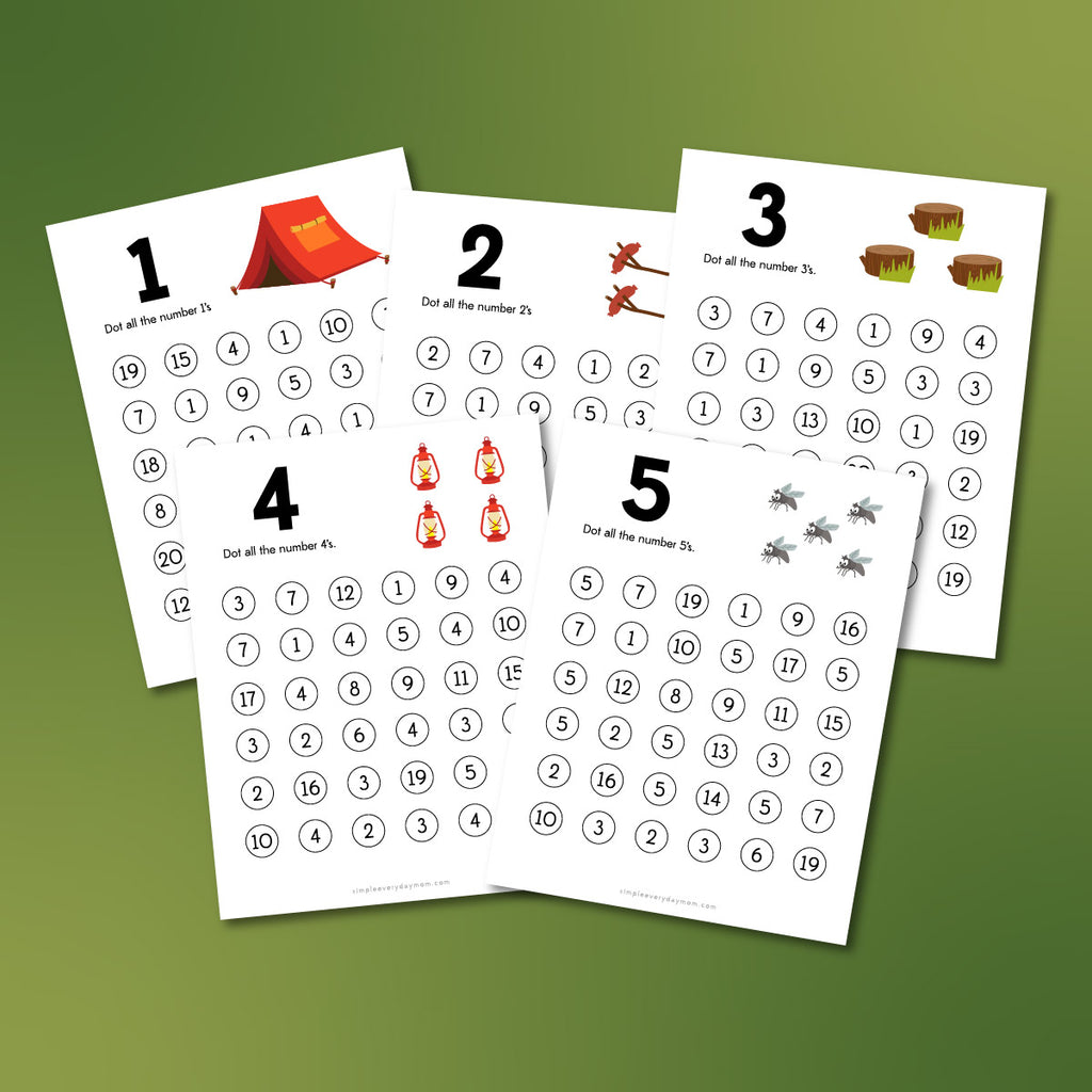 Camping Do A Dot Printables Simple Everyday Mom
