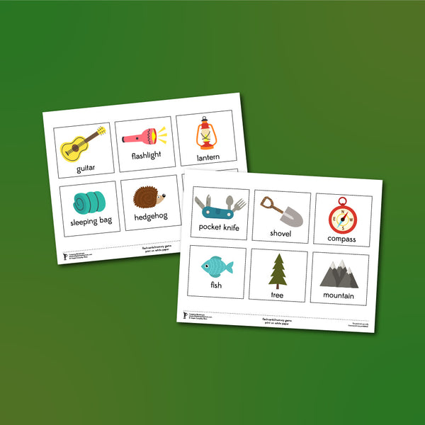 camping flashcards