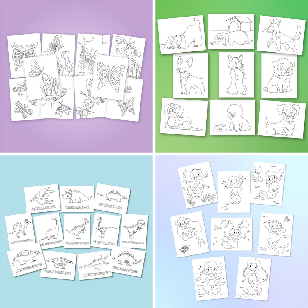 Color Page Set Coloring Page Bundle – Simple Everyday Mom