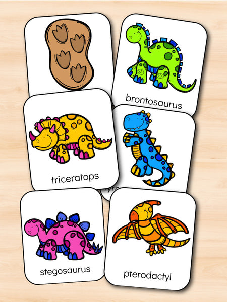 dinosaur memory game cards