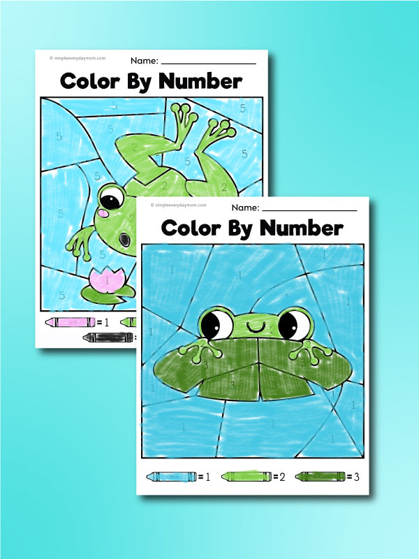 Color Frog Cool Math Frog Color By Number Printables – Simple Everyday Mom