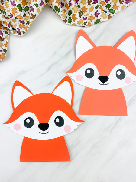 2 fox crafts for kids