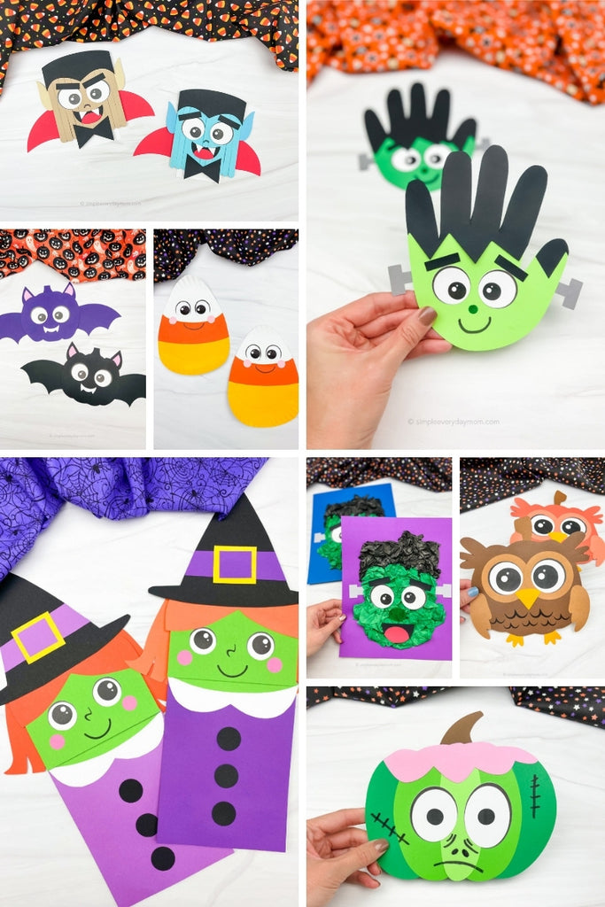 Halloween crafts for kids image collage