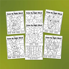Fall Color By Sight Word Printables