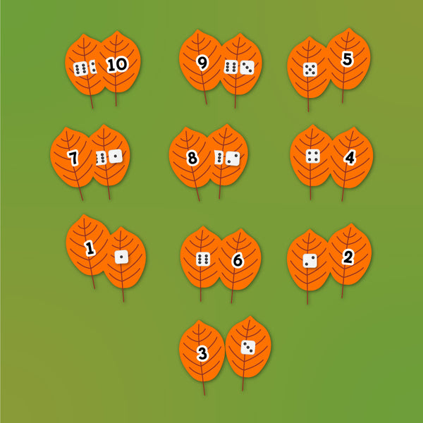 fall leaf number matching printables