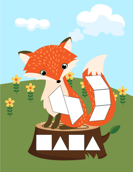 fox tangram puzzle mat