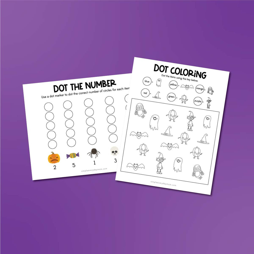Halloween Dot Marker Printables {totally free with instant download!}