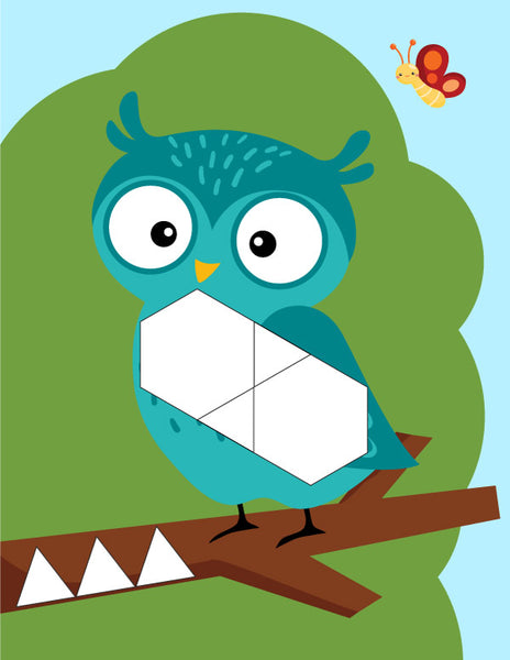 owl tangram mat