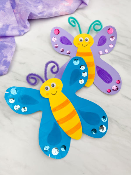 2 paper plate butterfly crafts