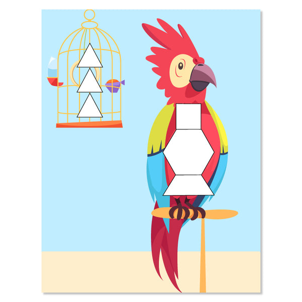 parrot tangram mat