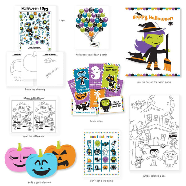 Halloween Printables For Kids Bundle