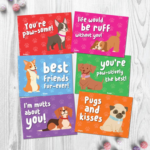 Puppy Valentine Card Printables