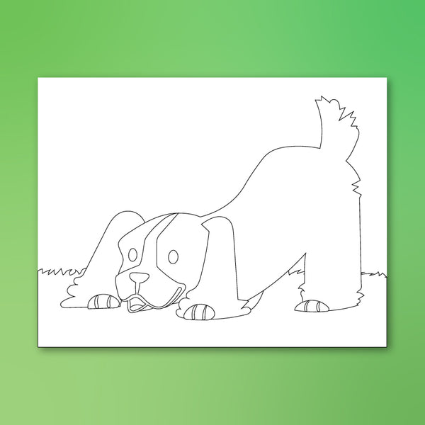 cute puppy dog coloring page