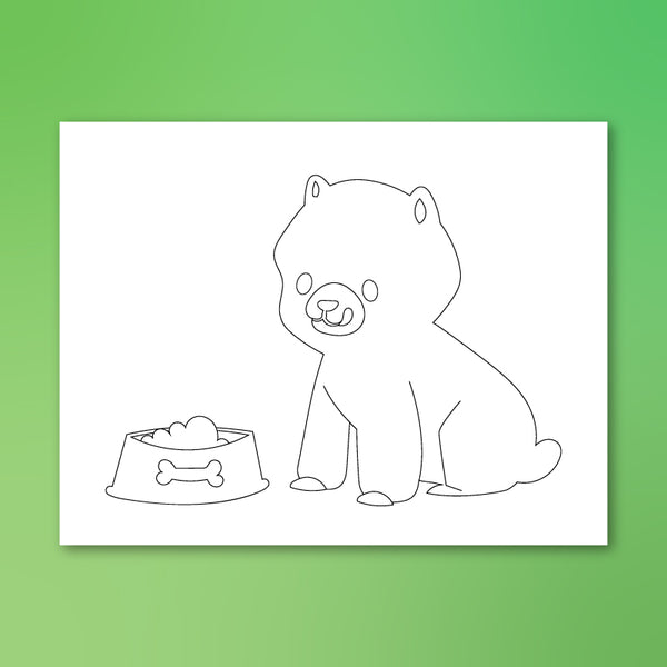 cute puppy coloring page