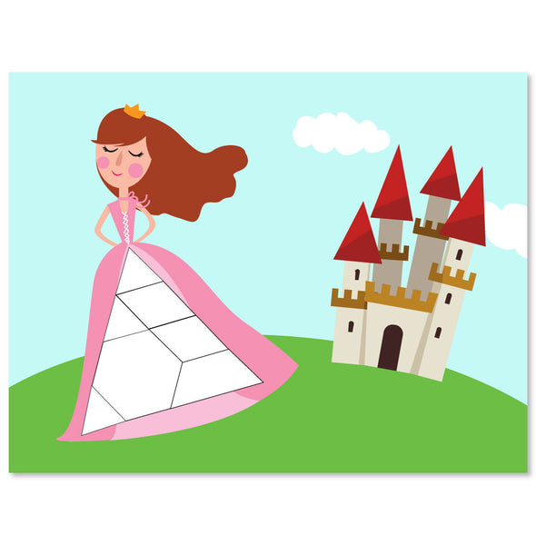 princess and castle puzzle block mat
