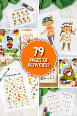 Thanksgiving Printables For Kids Bundle