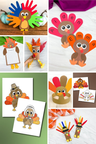 turkey activities for kids image collage