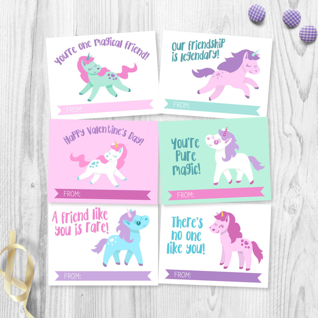Unicorn Valentine Cards – Simple Everyday Mom