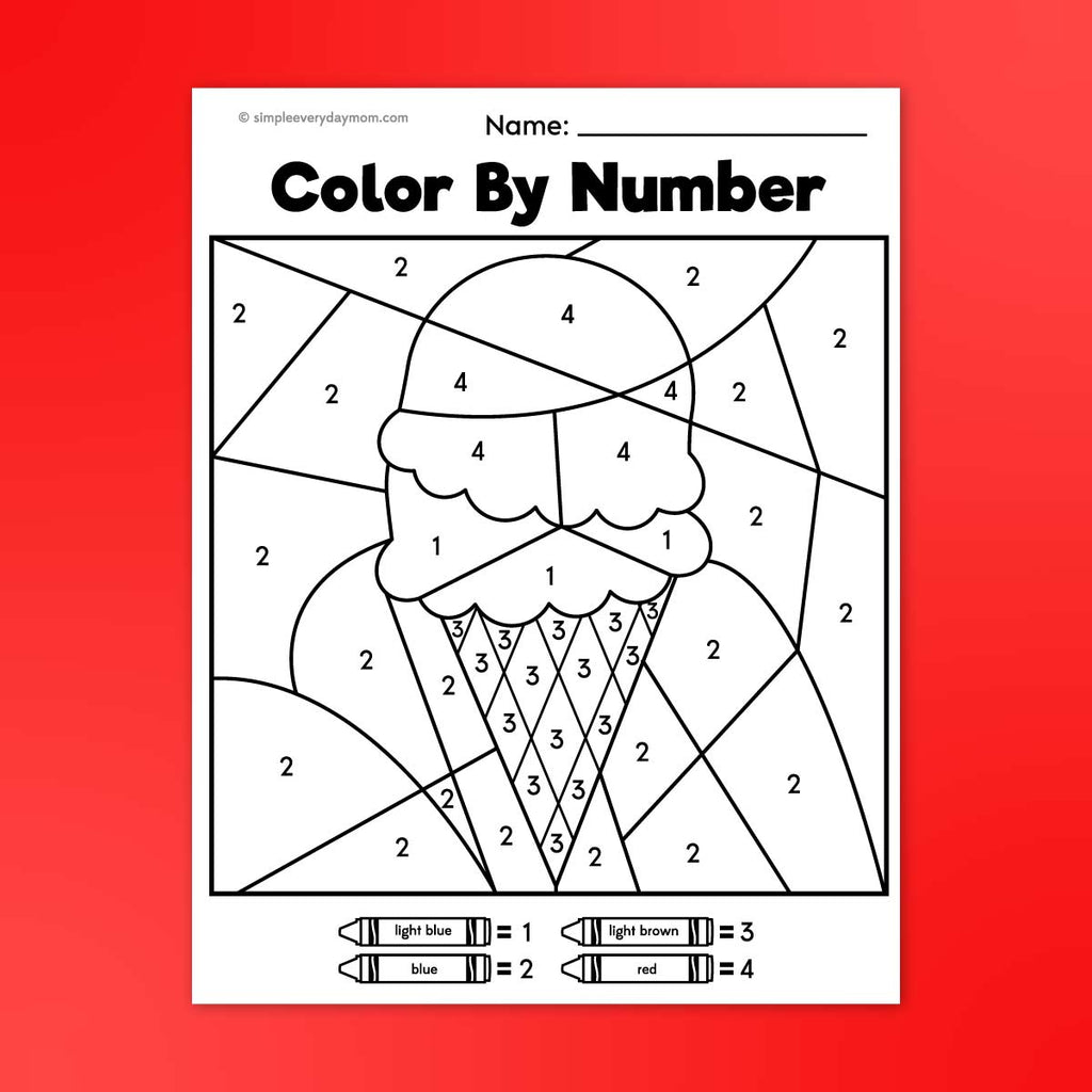 Patriotic Color By Number Printables – Simple Everyday Mom
