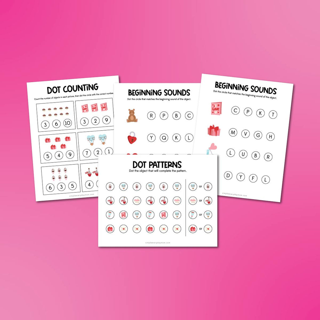 Valentine Do A Dot Printables For Kids Simple Everyday Mom Valentine Do A Dot Printables For Kids Simple Everyday Mom