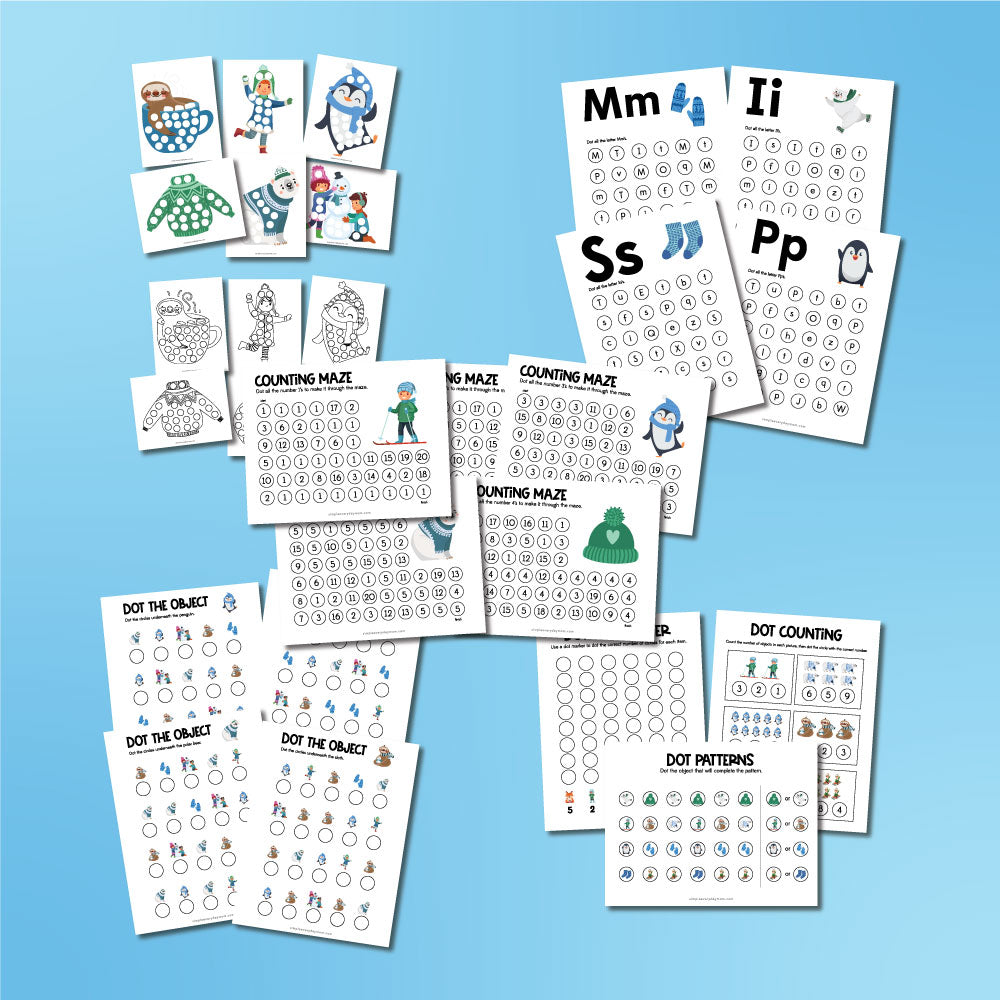 Winter Do A Dot Printables Simple Everyday Mom Winter Do A Dot Printables Simple Everyday Mom