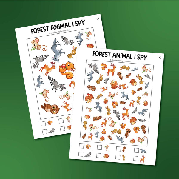 Forest Animal I Spy Printables